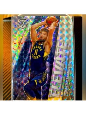 Domantas Sabonis 2020-2021 Mosaic Silver Prizm Elevate Card #6 Indiana Pacers